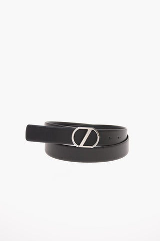 ZZEGNA saffiano Leather Belt 35mm