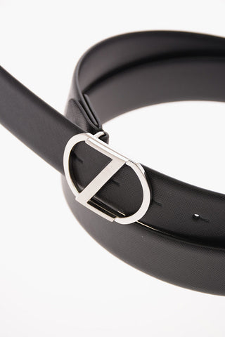 ZZEGNA saffiano Leather Belt 35mm