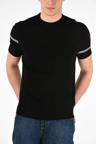 Maglia Slim Fit OFF-CENTERED STRIPE a Maniche Corte 