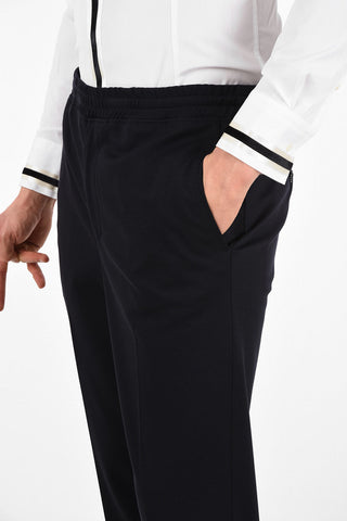 Slim Fit Low Waist Pants with Drawstring Closure