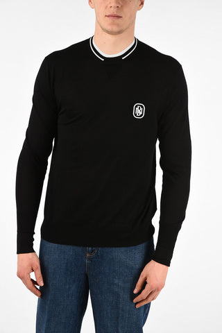 Maglia Slim Fit LOGO PATCH in Cotone e Seta