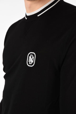 Maglia Slim Fit LOGO PATCH in Cotone e Seta