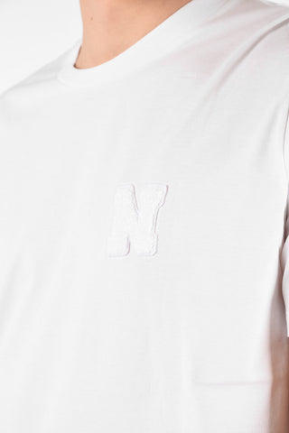 T-Shirt Slim Fit LOGO PATCH in Cotone