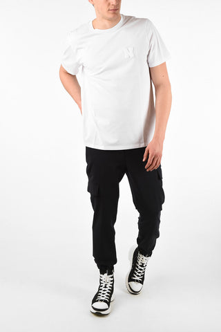 T-Shirt Slim Fit LOGO PATCH in Cotone