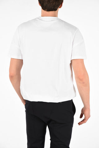 Easy Fit T-Shirt with Mini Patch Pocket and Elastic Waist Band