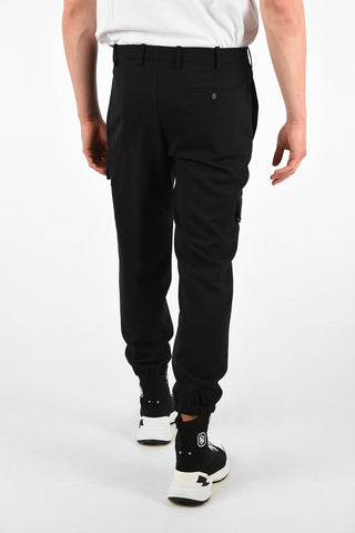 Hidden Closure Slim Fit Pants with Elastick Ankle