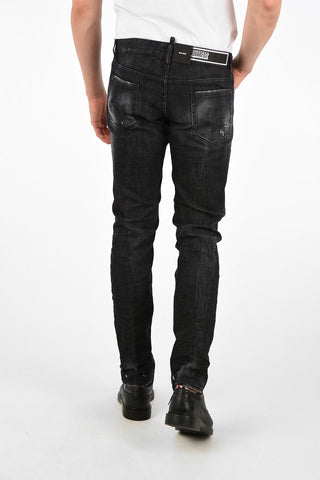 16cm Regular Waist Vintage Effect SLIM Jeans