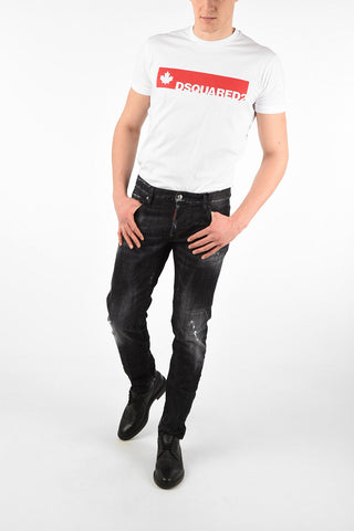 16cm Regular Waist Vintage Effect SLIM Jeans