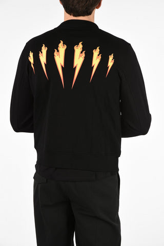 Full zip Bomber Fit FLAME BOLT Sweatshirt