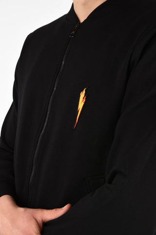 Full zip Bomber Fit FLAME BOLT Sweatshirt