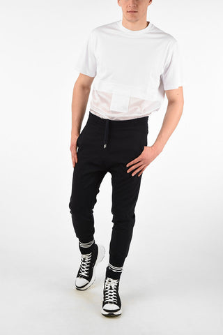 Slouch Fit Low Waist Joggers with Elastc Ankle Band