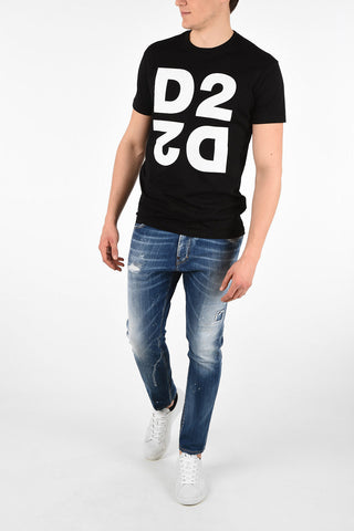 slim fit T-shirt with printed logo