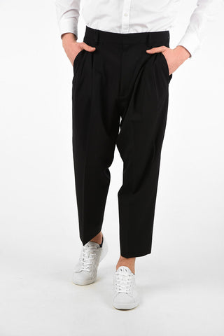 Low Waist Double Pleats FIGHT FIT Capri Pants