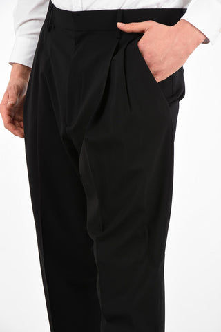 Low Waist Double Pleats FIGHT FIT Capri Pants