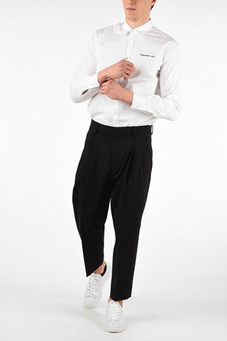 Low Waist Double Pleats FIGHT FIT Capri Pants