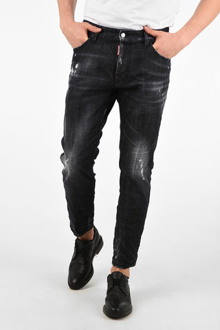 17cm Cropped Distressed STRAIGHT LEG BOOT CUT Jeans