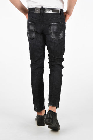 17cm Cropped Distressed STRAIGHT LEG BOOT CUT Jeans