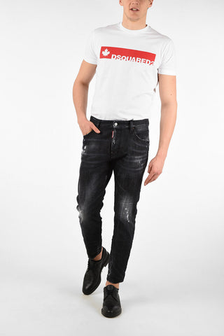 17cm Cropped Distressed STRAIGHT LEG BOOT CUT Jeans