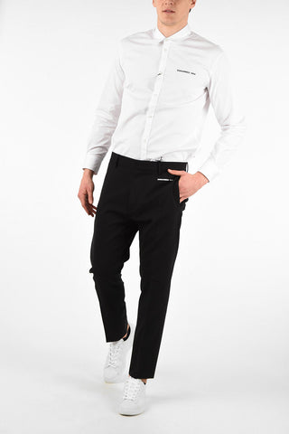 Low-Waist Jetted Pocket CIGARETTE FIT Pants