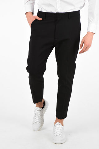 Low-Waist Capri Pants with Zip Ankle