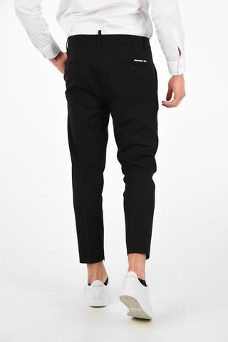 Low-Waist Capri Pants with Zip Ankle