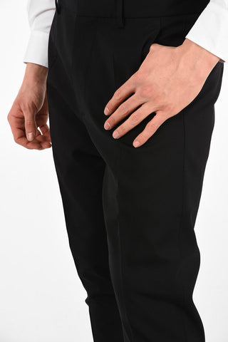 Low-Waist Capri Pants with Zip Ankle