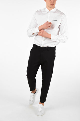 Low-Waist Capri Pants with Zip Ankle