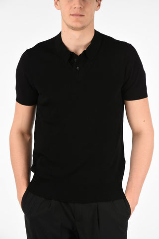 Short Sleeve Double Collar Slim Fit Sweater