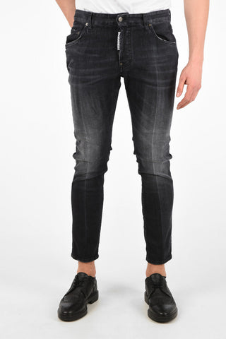 16cm Stonewashed Cropped Skater Jeans