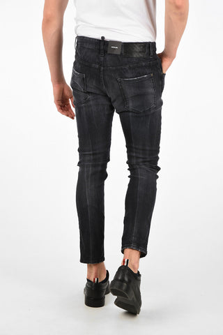 16cm Stonewashed Cropped Skater Jeans