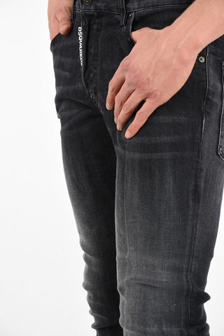 16cm Stonewashed Cropped Skater Jeans