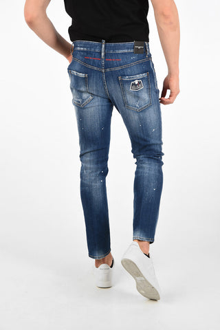 17cm Low-Waist Stonewashed STRAIGHT LEG BOOT CUT Jeans