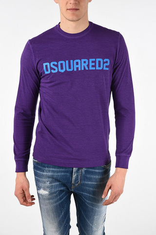 Long Sleeve Logo-Print SURF FIT T-shirt