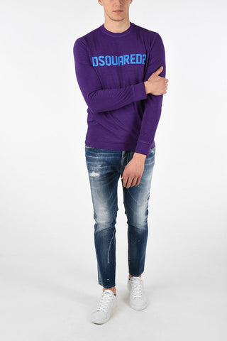 Long Sleeve Logo-Print SURF FIT T-shirt