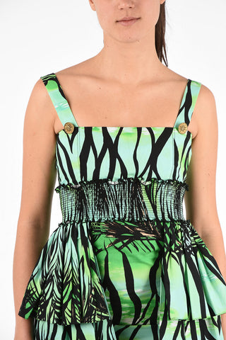 Printed Flounced Mini Sun Dress