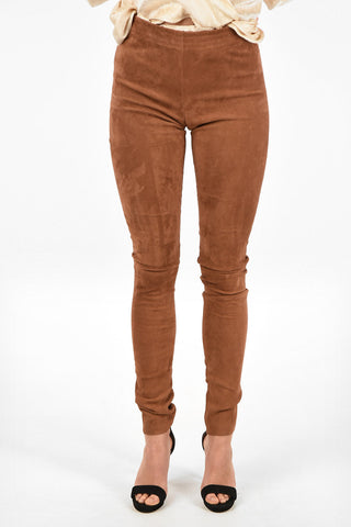 Suede Leather Pants