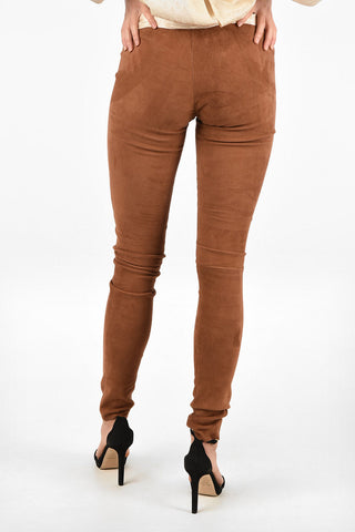 Suede Leather Pants