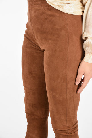 Suede Leather Pants
