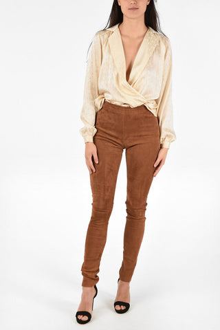 Suede Leather Pants