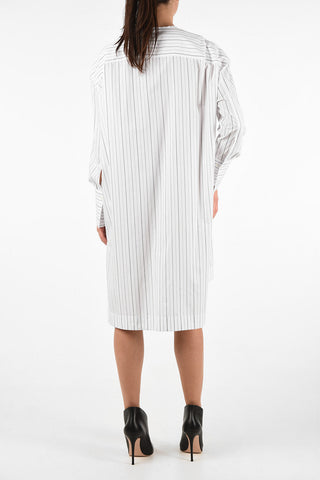 Striped Men's Loose fIt Asymmetric Dress