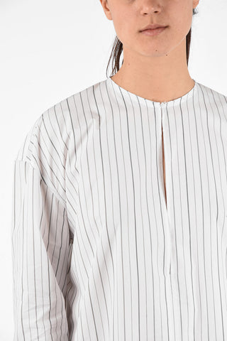 Striped Men's Loose fIt Asymmetric Dress
