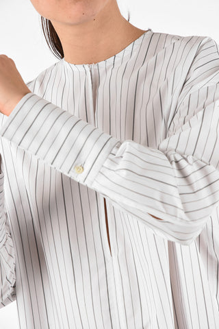 Striped Men's Loose fIt Asymmetric Dress