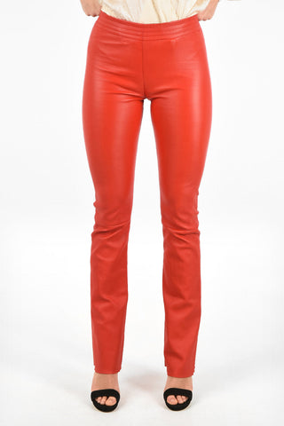 Drawstring Leather Pants