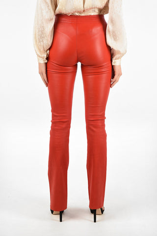 Drawstring Leather Pants