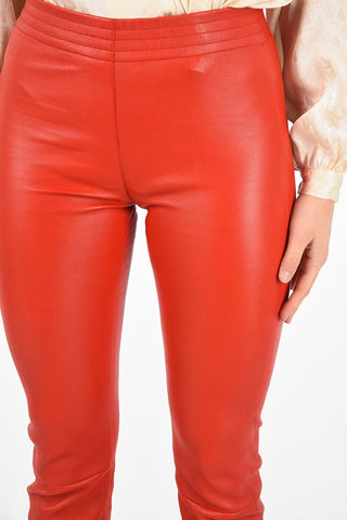 Drawstring Leather Pants