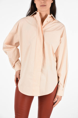 Hidden Closure Oversize Shirt