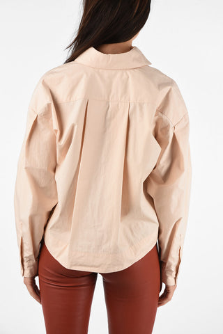 Hidden Closure Oversize Shirt