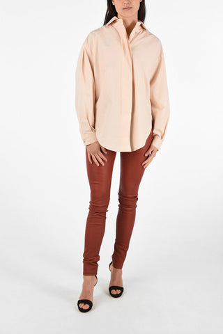 Hidden Closure Oversize Shirt