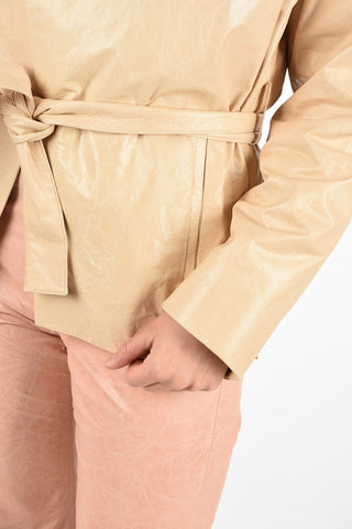 Leather Jacket with Belt