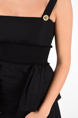 Flounced Mini Sun Dress with Zip Back Closure